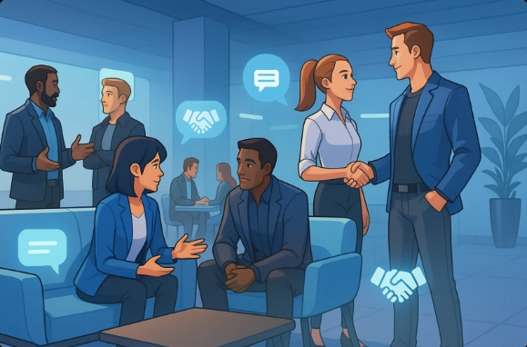 Trade businesses collaborating